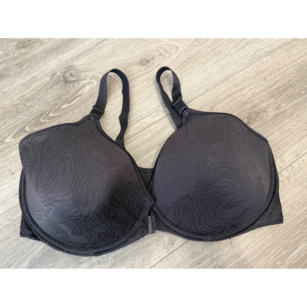 Bali 42DD Black Underwire Bra Full Coverage Smooth Cups Support Comfort